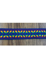 Cloakmakers.com Early Period Crosses and Diamons Trim - Rainbow on Blue