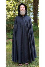 Cloakmakers.com 5789-Washable Black Powershield Fleece RainCloak w/ Silver Toned Clasp