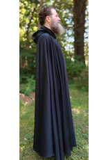 Cloakmakers.com 5789-Washable Black Powershield Fleece RainCloak w/ Silver Toned Clasp
