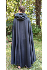 Cloakmakers.com 5789-Washable Black Powershield Fleece RainCloak w/ Silver Toned Clasp