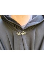 Cloakmakers.com 5789-Washable Black Powershield Fleece RainCloak w/ Silver Toned Clasp
