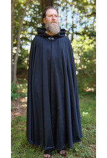 Cloakmakers.com 5791-Washable Black Rain Cloak,  Powershield Fleece w/ Silver Toned Clasp