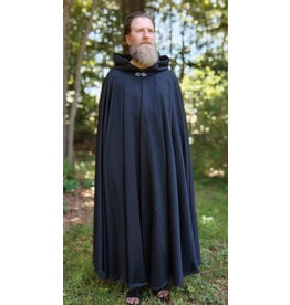 Cloakmakers.com 5791-Washable Black Rain Cloak,  Powershield Fleece w/ Silver Toned Clasp