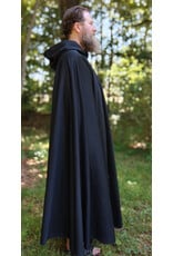 Cloakmakers.com 5791-Washable Black Rain Cloak,  Powershield Fleece w/ Silver Toned Clasp