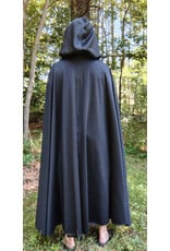 Cloakmakers.com 5791-Washable Black Rain Cloak,  Powershield Fleece w/ Silver Toned Clasp
