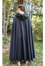 Cloakmakers.com 5791-Washable Black Rain Cloak,  Powershield Fleece w/ Silver Toned Clasp