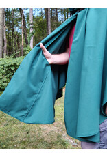 Cloakmakers.com 5792-Washable Green Raincloak w/ Interior Pockets & Silver Toned Clasp