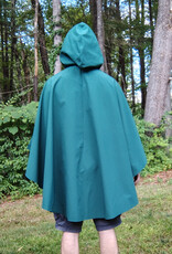 Cloakmakers.com 5792-Washable Green Raincloak w/ Interior Pockets & Silver Toned Clasp