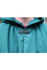 Cloakmakers.com 5792-Washable Green Raincloak w/ Interior Pockets & Silver Toned Clasp