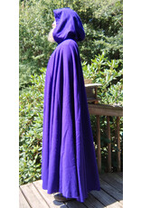 Cloakmakers.com 5793-Washable Purple Wool Blend Cloak w/ SilverTone Clasp