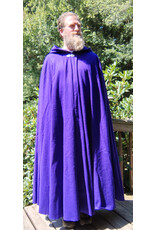 Cloakmakers.com 5793-Washable Purple Wool Blend Cloak w/ SilverTone Clasp
