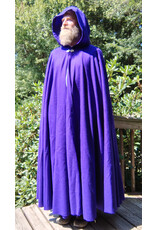 Cloakmakers.com 5793-Washable Purple Wool Blend Cloak w/ SilverTone Clasp
