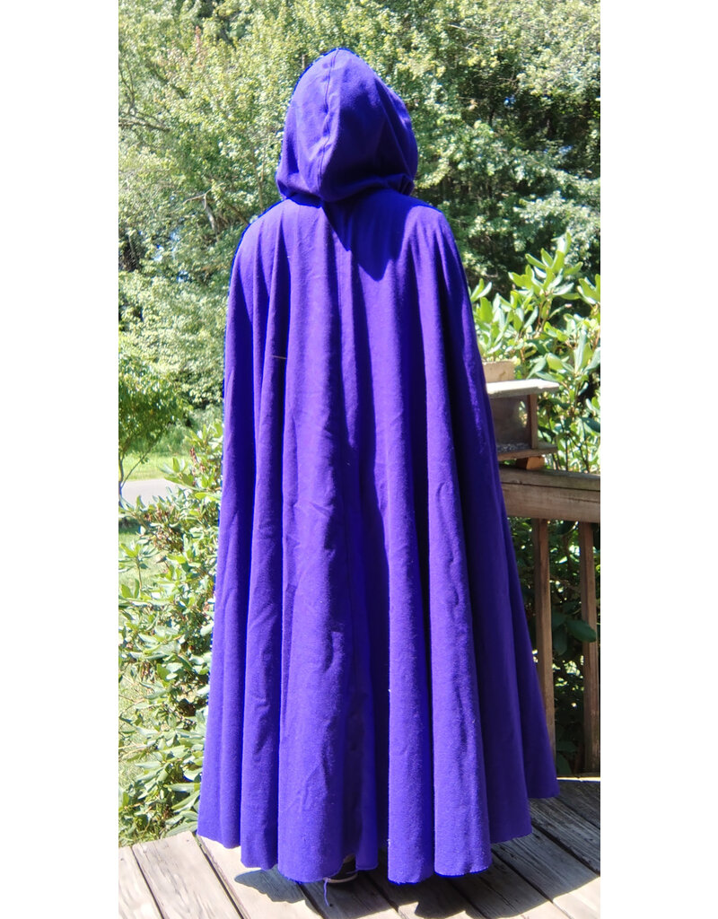 Cloakmakers.com 5793-Washable Purple Wool Blend Cloak w/ SilverTone Clasp