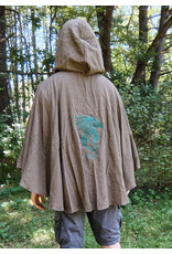 Cloakmakers.com 5794-Washable Lightweight Short Ranger Cloak w/ Green Dragon Embroidery