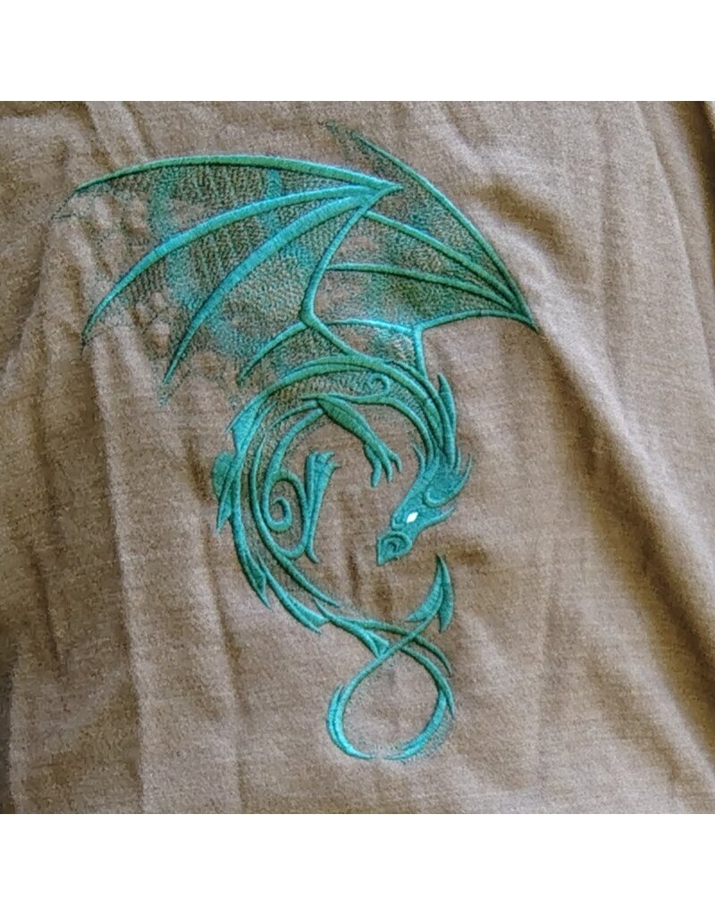 Cloakmakers.com 5794-Washable Lightweight Short Ranger Cloak w/ Green Dragon Embroidery