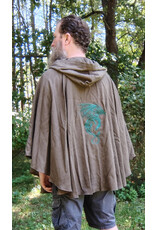 Cloakmakers.com 5794-Washable Lightweight Short Ranger Cloak w/ Green Dragon Embroidery
