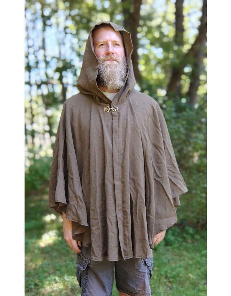 Cloakmakers.com 5794-Washable Lightweight Short Ranger Cloak w/ Green Dragon Embroidery
