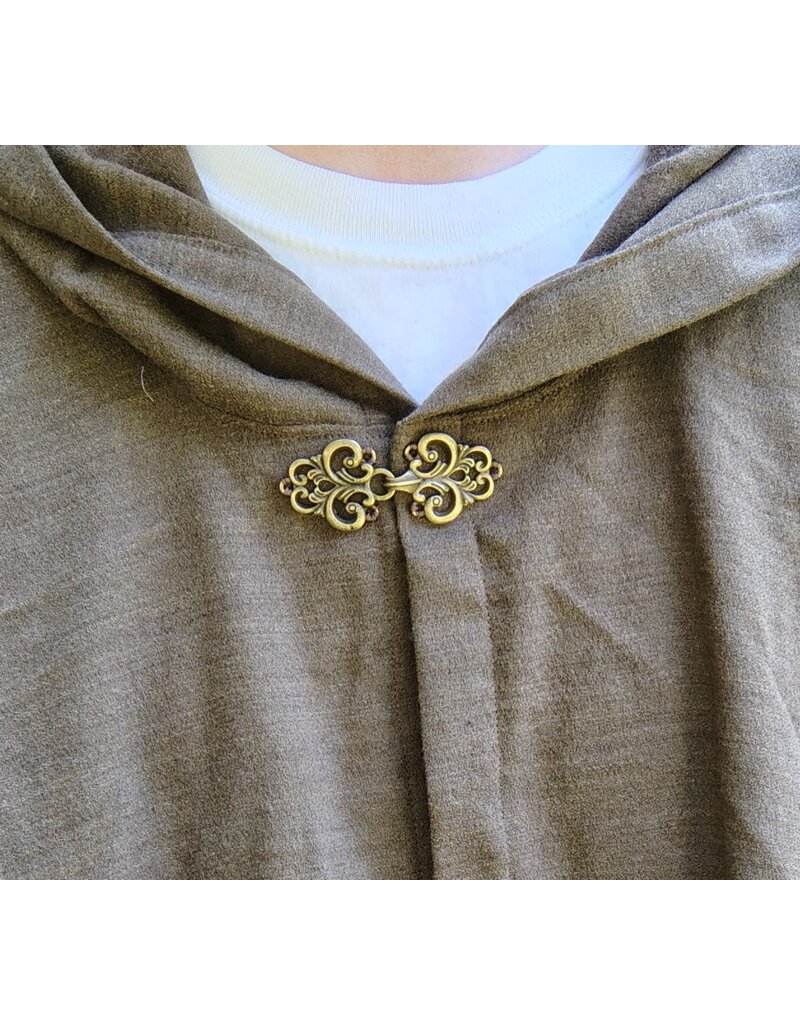 Cloakmakers.com 5794-Washable Lightweight Short Ranger Cloak w/ Green Dragon Embroidery