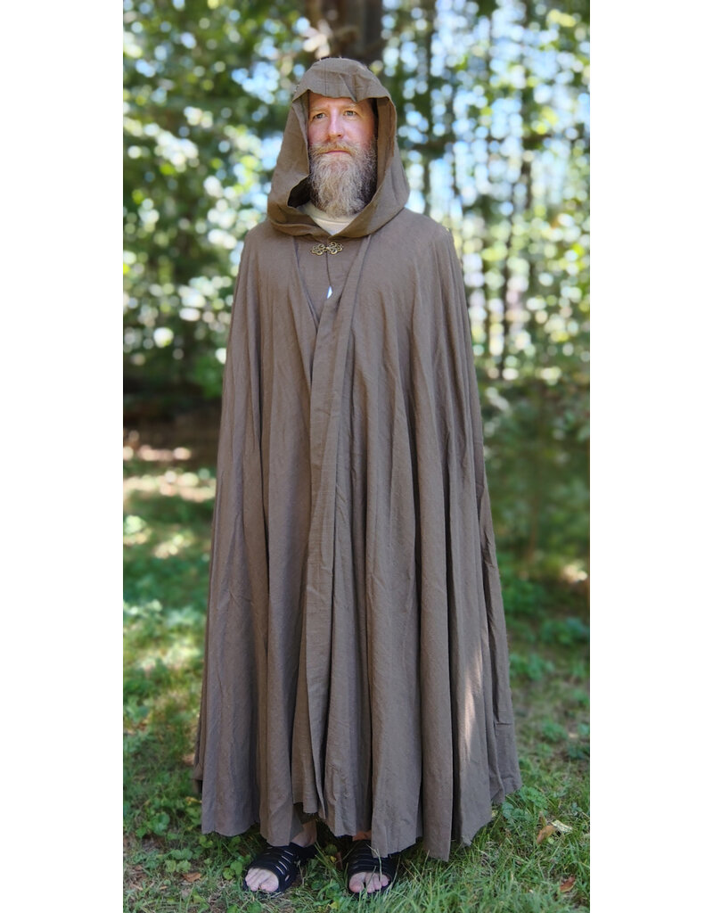 Cloakmakers.com 5796-Washable Brown Ranger Cloak w/ Bronze Toned Clasp