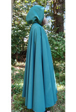 Cloakmakers.com 5797-Washable Long Green Raincloak w/ Silver Toned Clasp