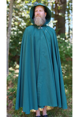 Cloakmakers.com 5797-Washable Long Green Raincloak w/ Silver Toned Clasp