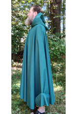 Cloakmakers.com 5797-Washable Long Green Raincloak w/ Silver Toned Clasp