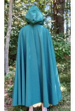 Cloakmakers.com 5797-Washable Long Green Raincloak w/ Silver Toned Clasp