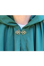 Cloakmakers.com 5797-Washable Long Green Raincloak w/ Silver Toned Clasp