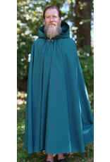 Cloakmakers.com 5797-Washable Long Green Raincloak w/ Silver Toned Clasp