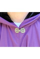 Cloakmakers.com 5798-Washable Purple Faux Wool Cloak w/ Dragon Embroidery and Pockets