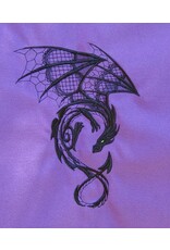 Cloakmakers.com 5798-Washable Purple Faux Wool Cloak w/ Dragon Embroidery and Pockets