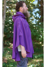 Cloakmakers.com 5798-Washable Purple Faux Wool Cloak w/ Dragon Embroidery and Pockets