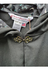 Cloakmakers.com 5799-Washable Lightweight Black Wool Cloak w/ Nighttime Sky Hood Lining