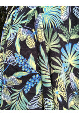 Cloakmakers.com 5803-Washable Fleece Ruana Cloak w/ Colorful Butterflies, Palms, and Ferns