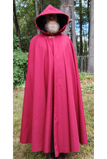 Cloakmakers.com 5804-Washable Raincloak, Red/Black Powershield Fleece w/ Bronze Toned Clasp