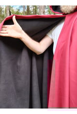 Cloakmakers.com 5804-Washable Raincloak, Red/Black Powershield Fleece w/ Bronze Toned Clasp