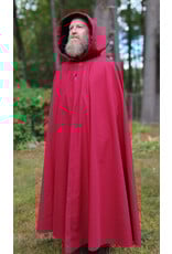 Cloakmakers.com 5804-Washable Raincloak, Red/Black Powershield Fleece w/ Bronze Toned Clasp