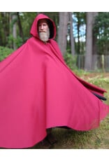 Cloakmakers.com 5804-Washable Raincloak, Red/Black Powershield Fleece w/ Bronze Toned Clasp
