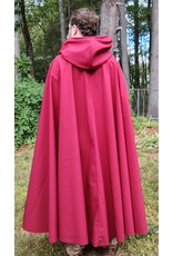 Cloakmakers.com 5804-Washable Raincloak, Red/Black Powershield Fleece w/ Bronze Toned Clasp