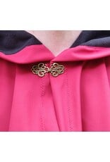 Cloakmakers.com 5804-Washable Raincloak, Red/Black Powershield Fleece w/ Bronze Toned Clasp