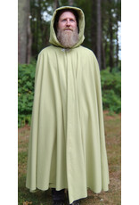 Cloakmakers.com 5812-Washable Lichen Green Fleece Cloak w/ Silver Toned Clasp