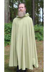 Cloakmakers.com 5812-Washable Lichen Green Fleece Cloak w/ Silver Toned Clasp