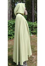 Cloakmakers.com 5812-Washable Lichen Green Fleece Cloak w/ Silver Toned Clasp