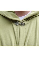 Cloakmakers.com 5812-Washable Lichen Green Fleece Cloak w/ Silver Toned Clasp
