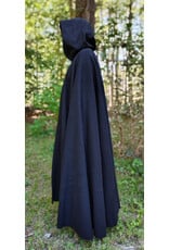 Cloakmakers.com 5814-Washable Black Wool Cloak w/ Triple Medallion Clasp
