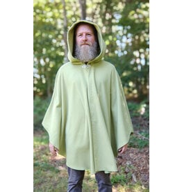 Cloakmakers.com 5815-Washable Lichen Green Ruana Cloak w/ Silver Toned Clasp
