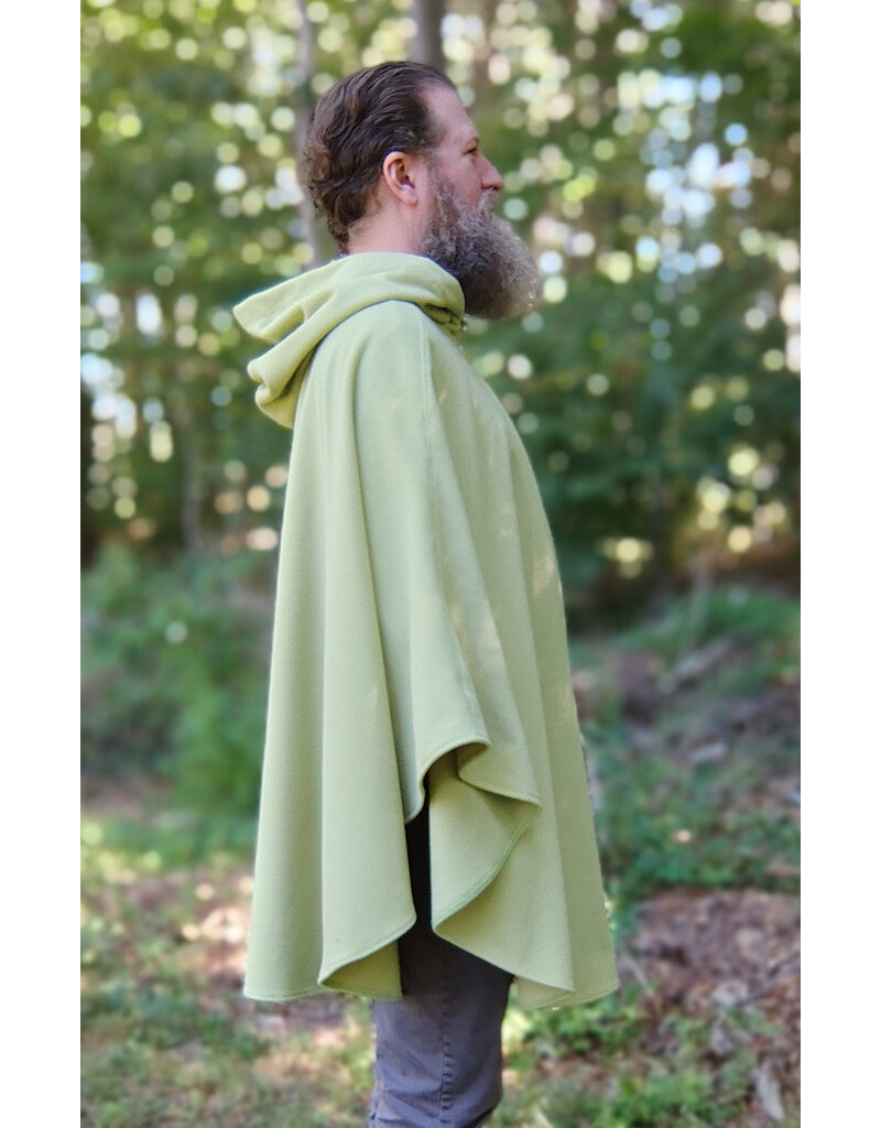 Cloakmakers.com 5815-Washable Lichen Green Ruana Cloak w/ Silver Toned Clasp