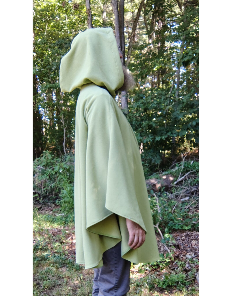 Cloakmakers.com 5815-Washable Lichen Green Ruana Cloak w/ Silver Toned Clasp