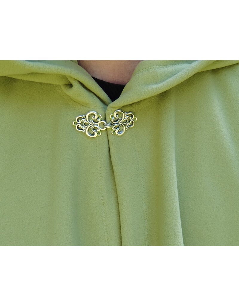 Cloakmakers.com 5815-Washable Lichen Green Ruana Cloak w/ Silver Toned Clasp