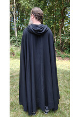 Cloakmakers.com 5820-Washable Lightweight Black Wool Cloak w/ Celtic Triquetra Clasp